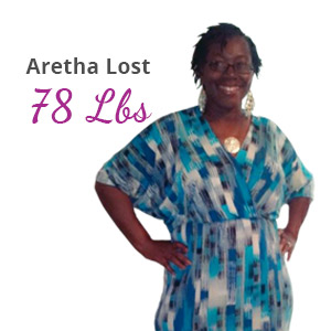Aretha lost 78 lbs